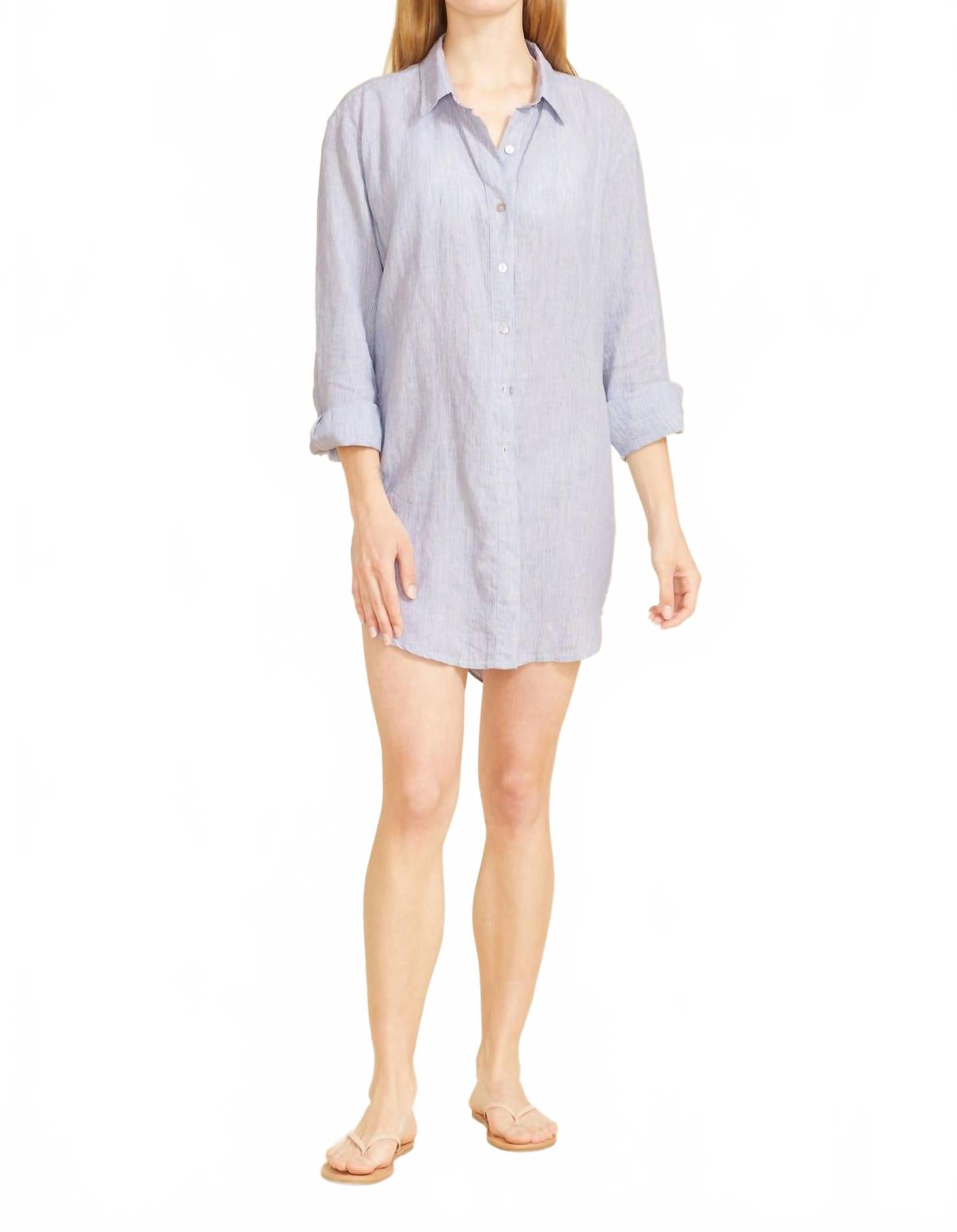 Женское платье-рубашка Лидо в светло-голубом Sitano
Женское платье-рубашка Лидо в светло-голубом Sitano