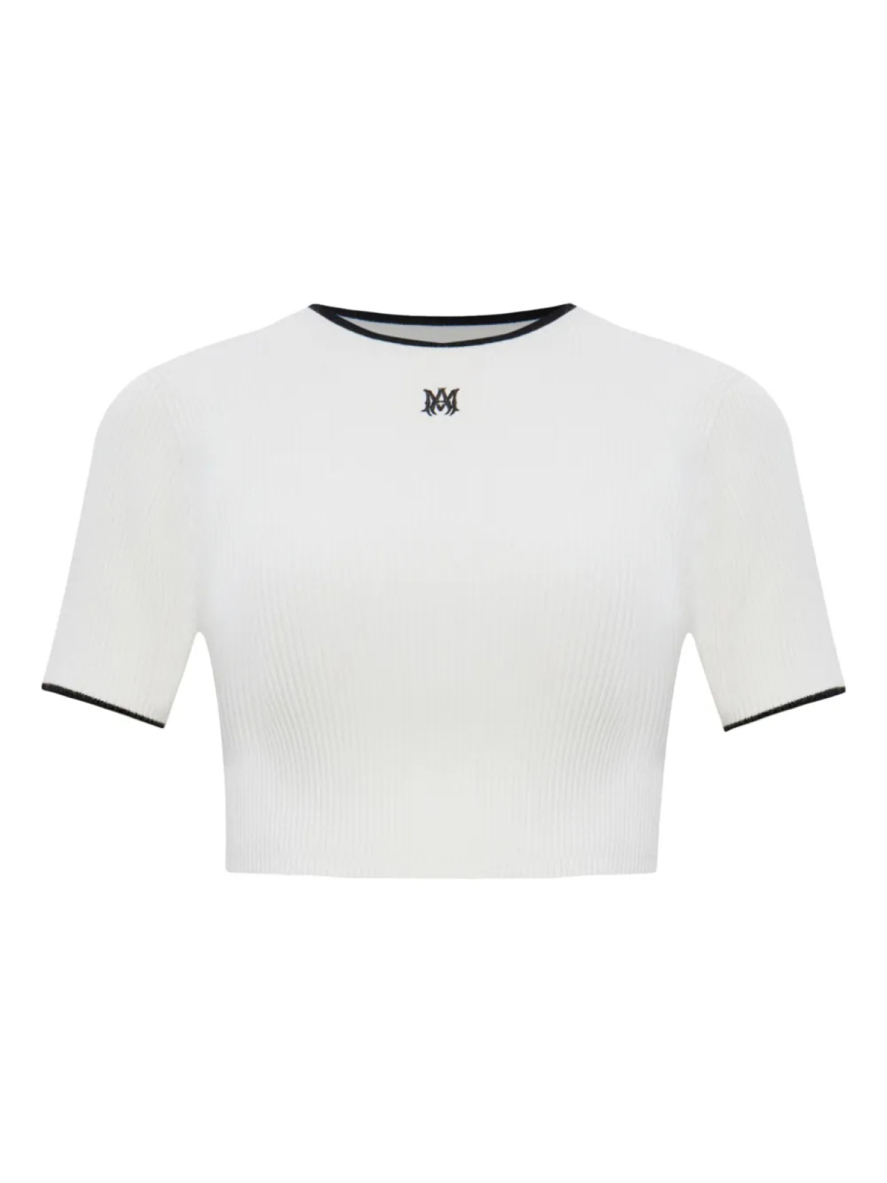 Укороченная футболка в рубчик AMIRI, белый
Укороченная футболка в рубчик AMIRI, белый