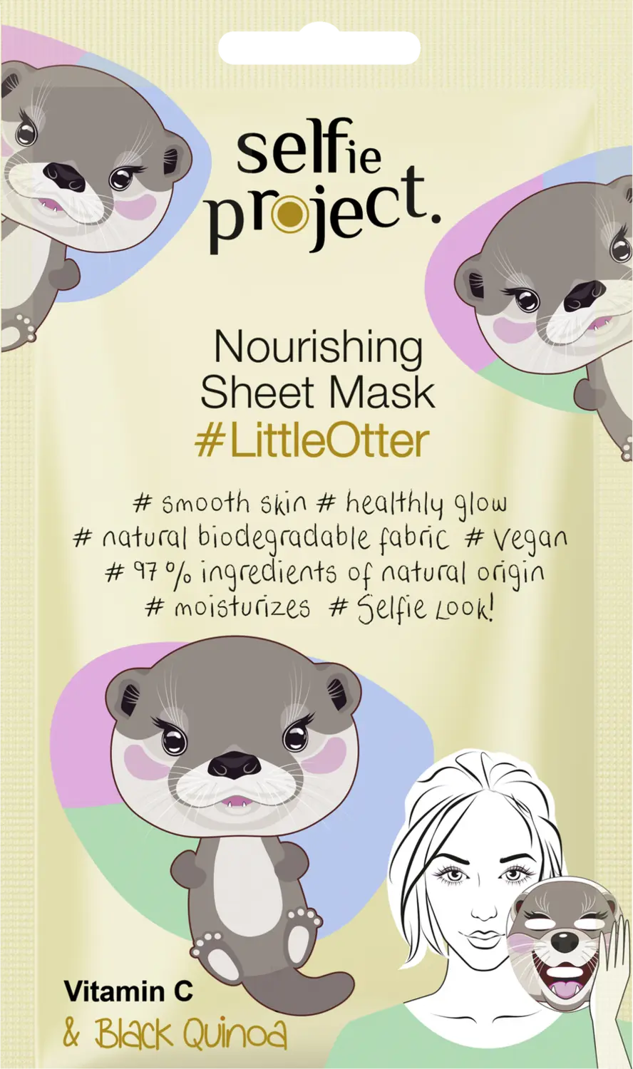 Маска для лица Selfie Project Glättende Tuchmaske #LittleOtter 
Маска для лица Selfie Project Glättende Tuchmaske #LittleOtter