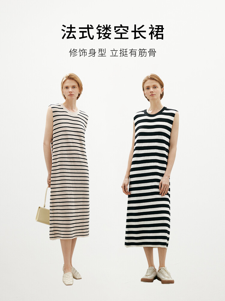 Трикотажное платье Mai Meng в полоску, черный
Трикотажное платье Mai Meng в полоску, черный