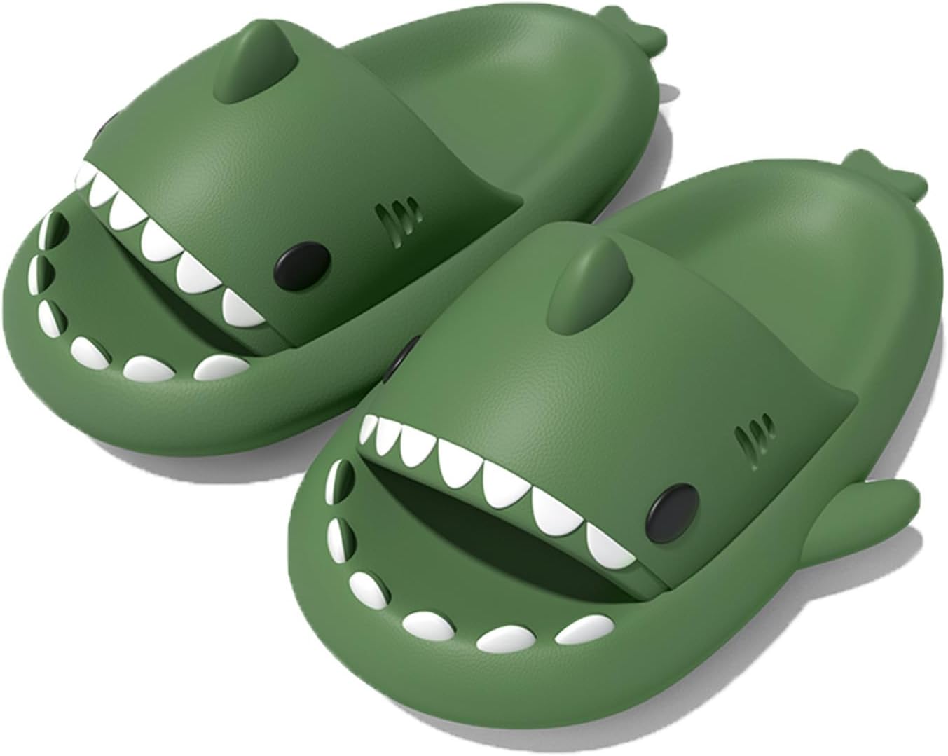 Тапочки Zureto Shark Cloud, милые тапочки с рисунком акулы для дома и улицы для женщин и мужчин, темно-зеленый
Тапочки Zureto Shark Cloud, милые тапочки с рисунком акулы для дома и улицы для женщин и мужчин, темно-зеленый