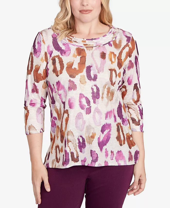 Женский топ Urban Legend Dragmatic Animal с рукавами три четверти Alfred Dunner, коричневый/бежевый
Женский топ Urban Legend Dragmatic Animal с рукавами три четверти Alfred Dunner, коричневый/бежевый