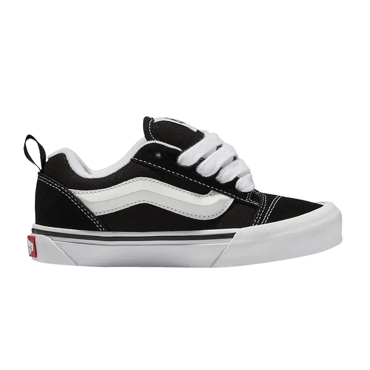 Кроссовки Vans Knu-Skool Kids Black True White, черный 
Кроссовки Vans Knu-Skool Kids Black True White, черный