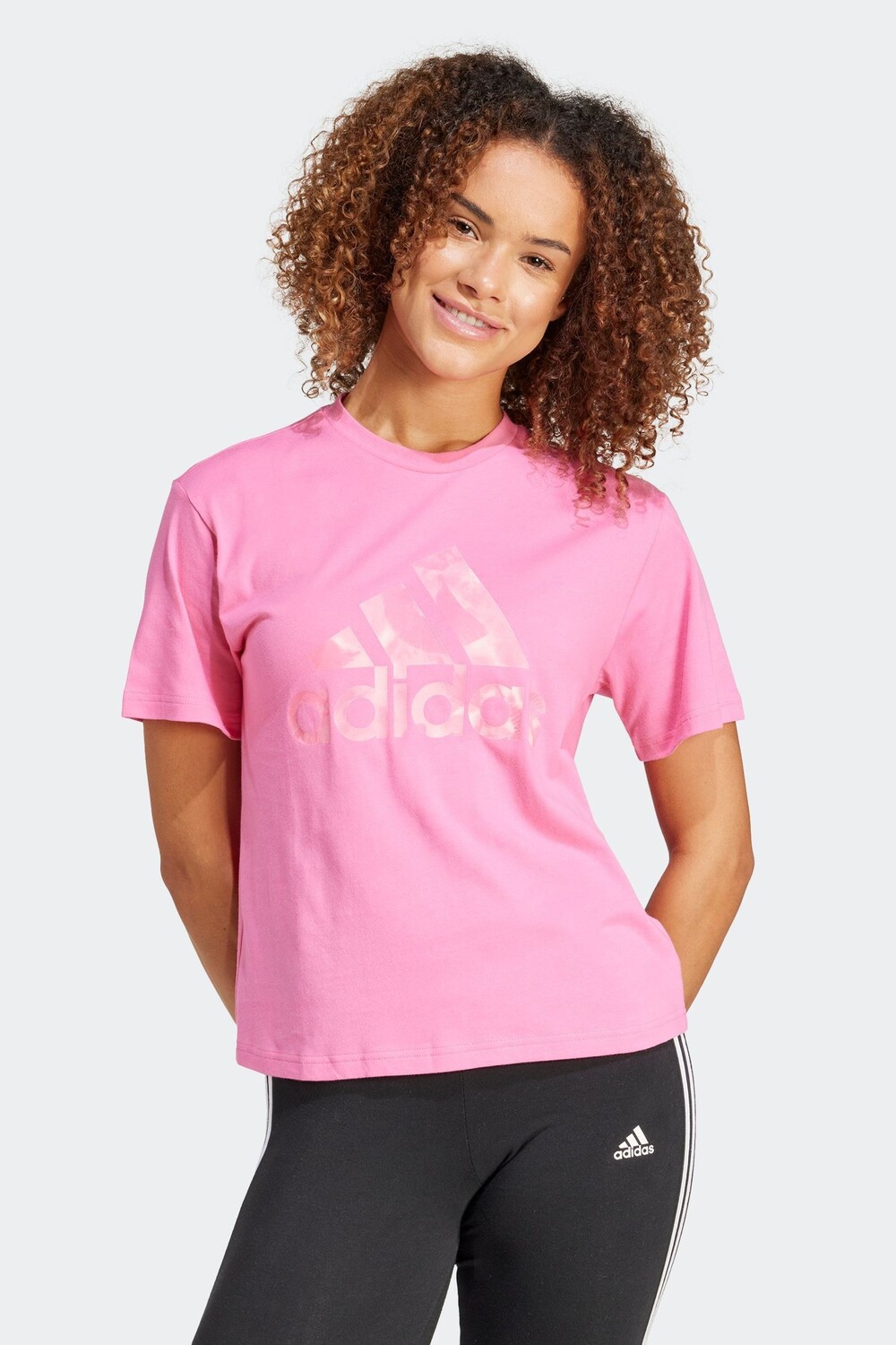 Футболка спортивная из 100% хлопка с цветочным принтом и большим логотипом Adidas, розовый
Футболка спортивная из 100% хлопка с цветочным принтом и большим логотипом Adidas, розовый