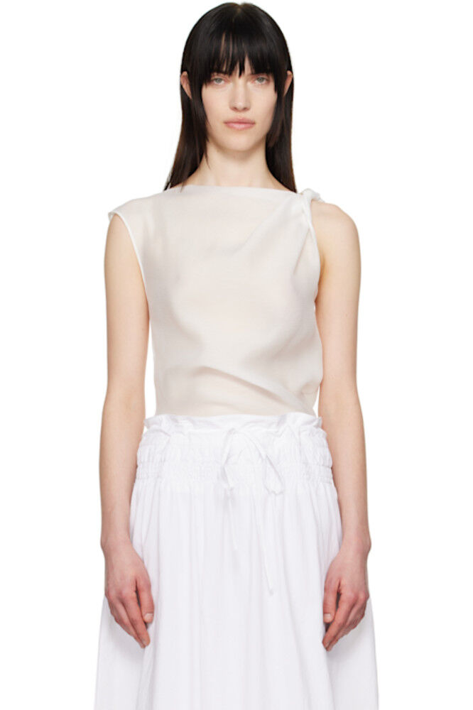 Белая асимметричная драпированная майка LE17SEPTEMBRE
Белая асимметричная драпированная майка LE17SEPTEMBRE