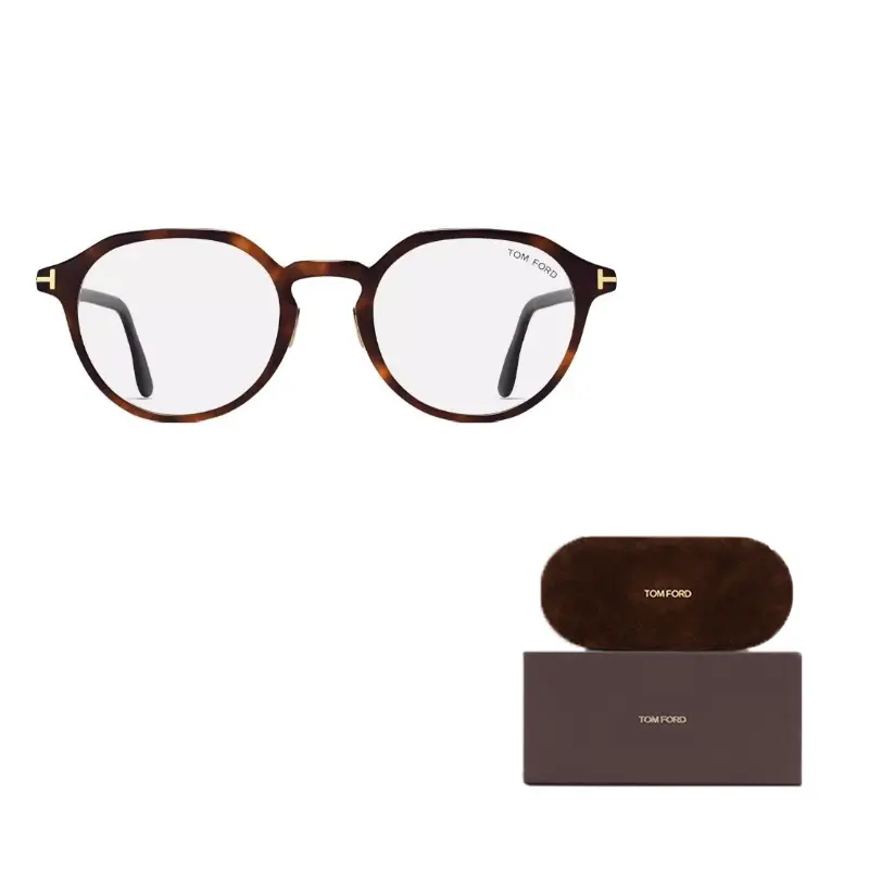 TOM FORD Овальная оправа для очков унисекс разноцветная, Brown