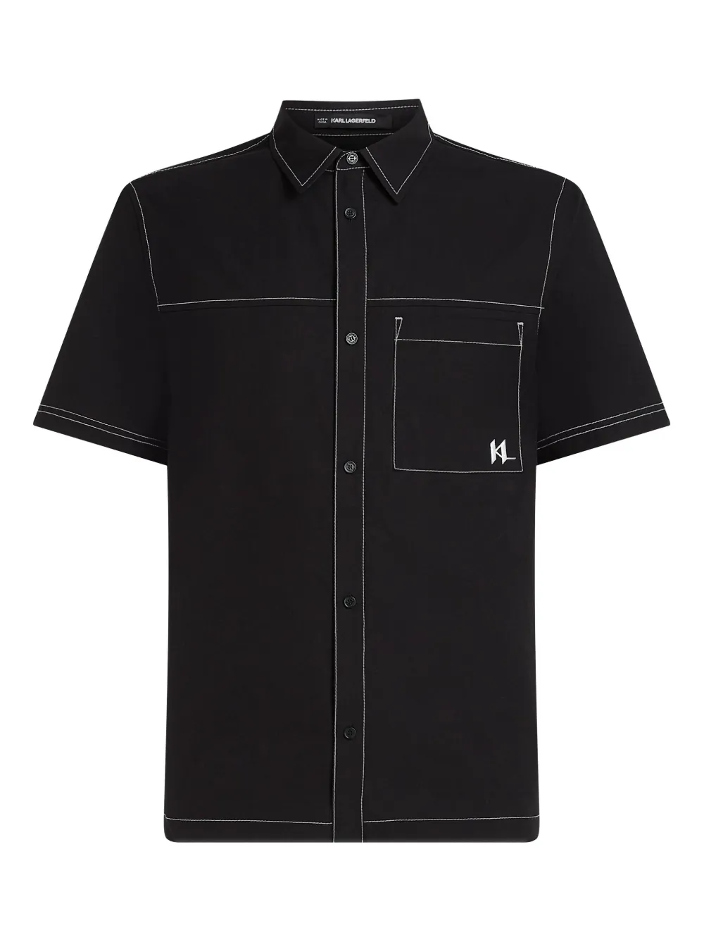 Рубашка с короткими рукавами и контрастной строчкой KARL LAGERFELD, черный
Рубашка с короткими рукавами и контрастной строчкой KARL LAGERFELD, черный