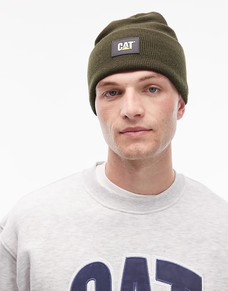 Шапка-бини с лейблом CAT WWR темно-зеленого цвета
Шапка-бини с лейблом CAT WWR темно-зеленого цвета