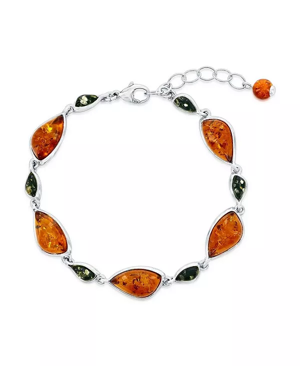 Браслет из стерлингового серебра с чередующимися зелеными и янтарными камнями неправильной формы Caribbean Treasures, amber
Браслет из стерлингового серебра с чередующимися зелеными и янтарными камнями неправильной формы Caribbean Treasures, amber