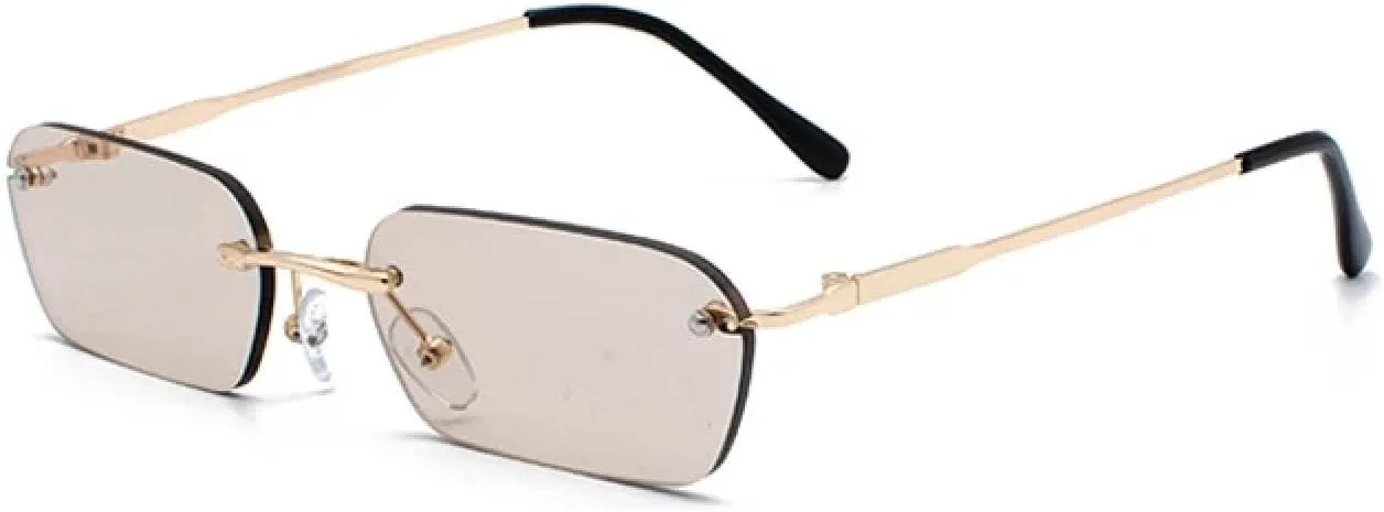 Модные женские солнцезащитные очки без оправы в винтажном стиле с прозрачными линзами, прямоугольной формы, защита от УФ-излучения UV400 TVTBBVV, C4 Gold-brown
Модные женские солнцезащитные очки без оправы в винтажном стиле с прозрачными линзами, прямоугольной формы, защита от УФ-излучения UV400 TVTBBVV, C4 Gold-brown