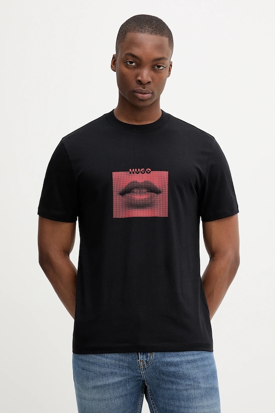 Хлопковая футболка deterni HUGO, черный
Хлопковая футболка deterni HUGO, черный
