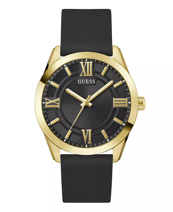 Мужские аналоговые часы с силиконовым ремешком черного золота, 44 мм Guess, black
Мужские аналоговые часы с силиконовым ремешком черного золота, 44 мм Guess, black