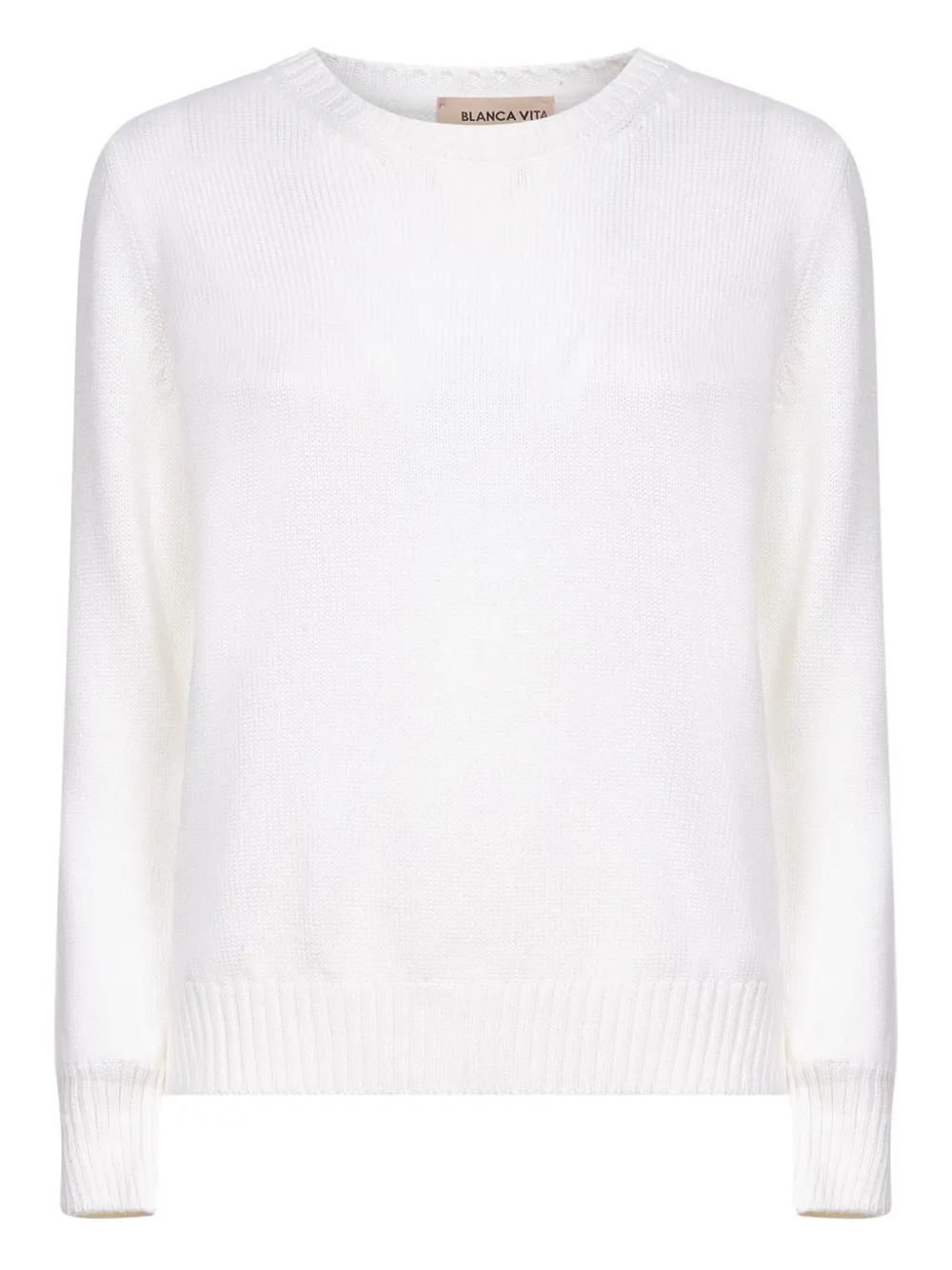 Ребристый свитер с круглым вырезом Blanca Vita, белый
Ребристый свитер с круглым вырезом Blanca Vita, белый