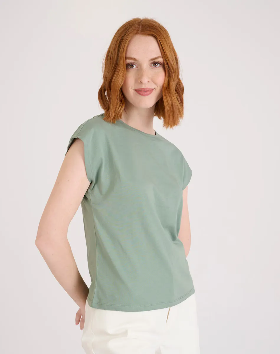 Женская футболка с удлиненным рукавом и кружевными деталями Naf Naf, светло-зеленый
Женская футболка с удлиненным рукавом и кружевными деталями Naf Naf, светло-зеленый