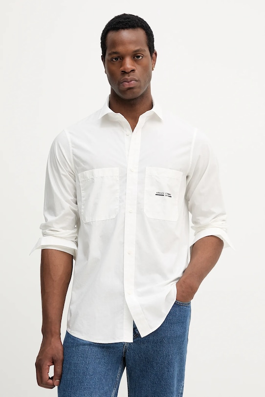 Хлопковая рубашка Armani Exchange, бежевый
Хлопковая рубашка Armani Exchange, бежевый