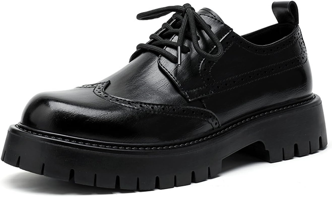 Ретро броги с отделкой Вингтип, оксфордские туфли для мужчин, платформа с протекторной подошвой, нескользящий массивный каблук, комфортные деловые классические оксфорды и дерби для выпускного, свадьбы, работы и офиса Fifilapin, черный
Ретро броги с отделкой Вингтип, оксфордские туфли для мужчин, платформа с протекторной подошвой, нескользящий массивный каблук, комфортные деловые классические оксфорды и дерби для выпускного, свадьбы, работы и офиса Fifilapin, черный