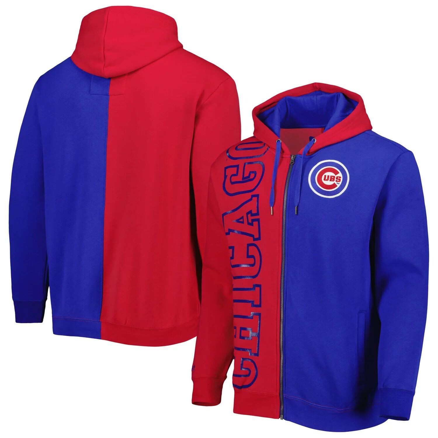 Мужская флисовая толстовка с молнией во всю длину Mitchell & Ness Red/Royal Chicago Cubs
Мужская флисовая толстовка с молнией во всю длину Mitchell & Ness Red/Royal Chicago Cubs