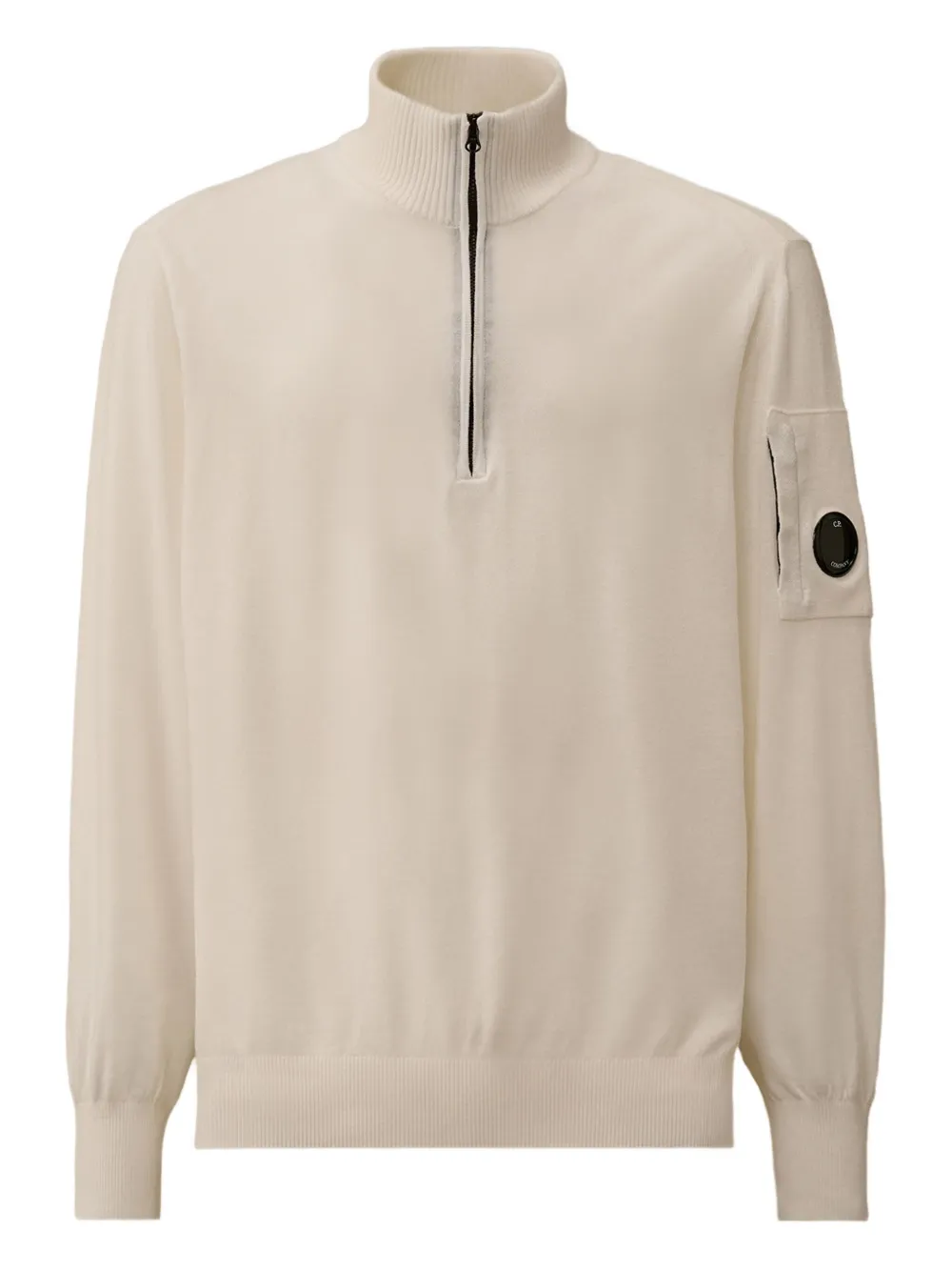 Свитер с полумолнией и карманом для линз C.P. Company, белый
Свитер с полумолнией и карманом для линз C.P. Company, белый