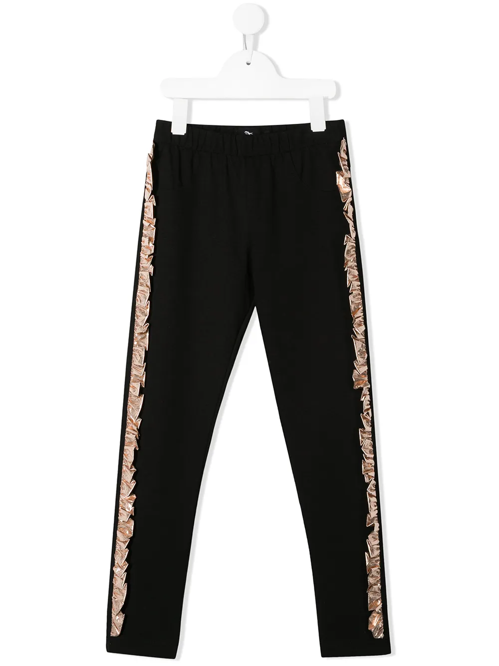 Брюки с оборками Andorine, черный 
Брюки с оборками Andorine, черный