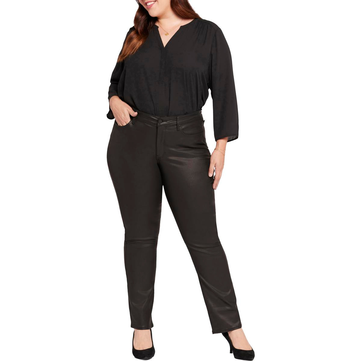 Женские джинсы Marilyn Uplift с покрытием, прямые NYDJ, черный
Женские джинсы Marilyn Uplift с покрытием, прямые NYDJ, черный