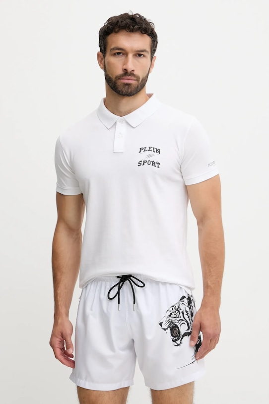 Футболка POLO Plein Sport, белый 
Футболка POLO Plein Sport, белый