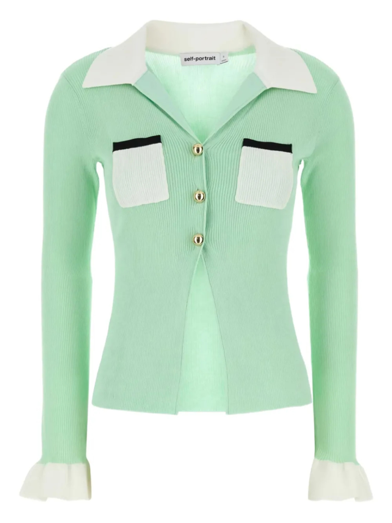 Кардиган в рубчик Self-Portrait, зеленый
Кардиган в рубчик Self-Portrait, зеленый