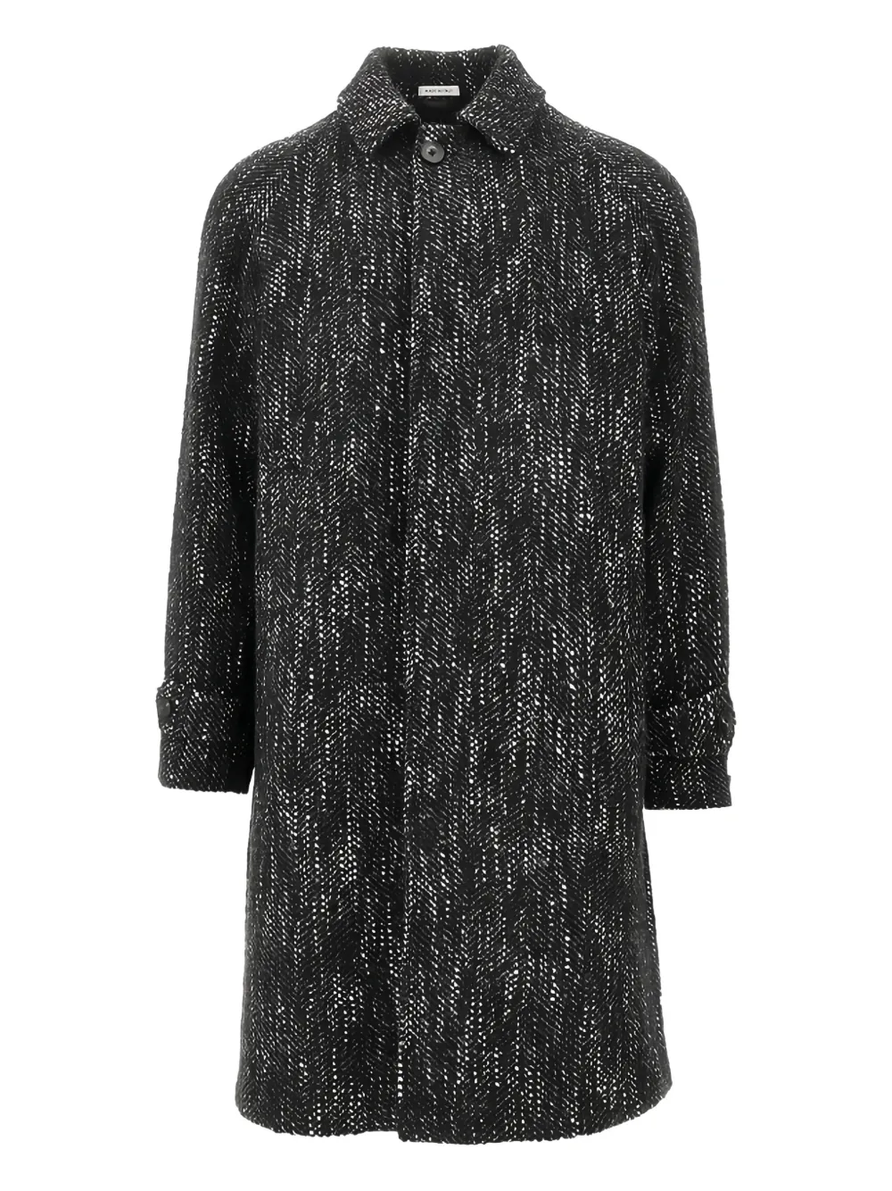 Однобортное пальто с узором в елочку Breras Milano, черный
Однобортное пальто с узором в елочку Breras Milano, черный