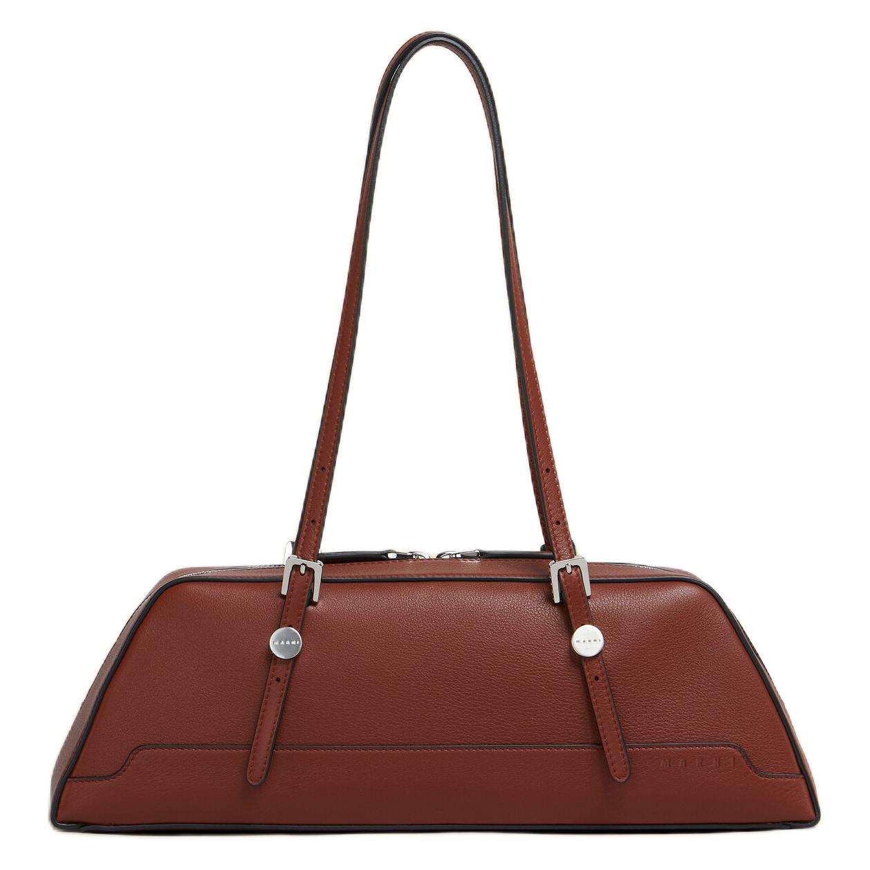 MARNI Сумка из телячьей кожи, женская наплечная сумка Regular коричневый
MARNI Сумка из телячьей кожи, женская наплечная сумка Regular коричневый