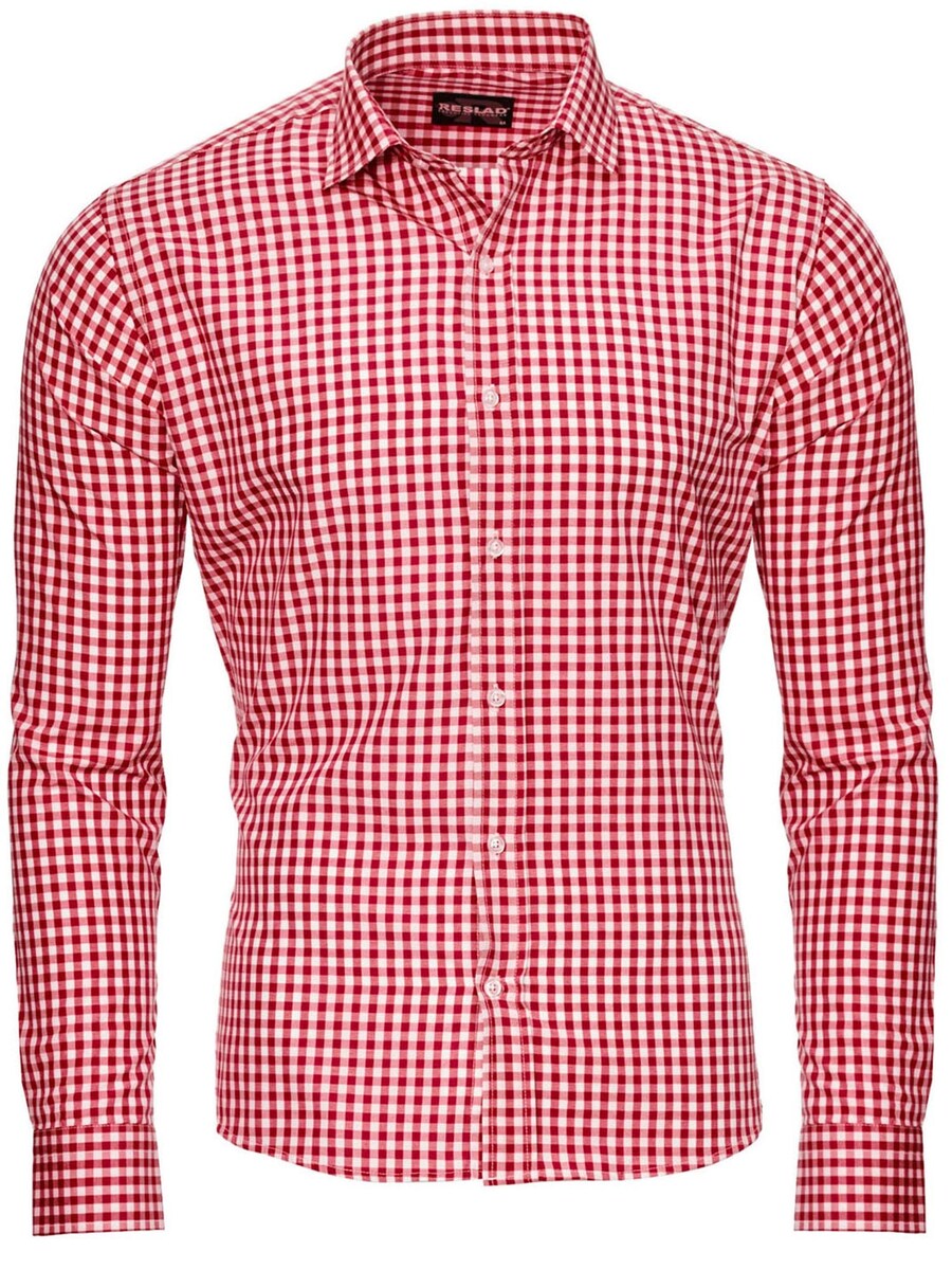 Рубашка Slim Fit на пуговицах Reslad RS7007, красный
Рубашка Slim Fit на пуговицах Reslad RS7007, красный