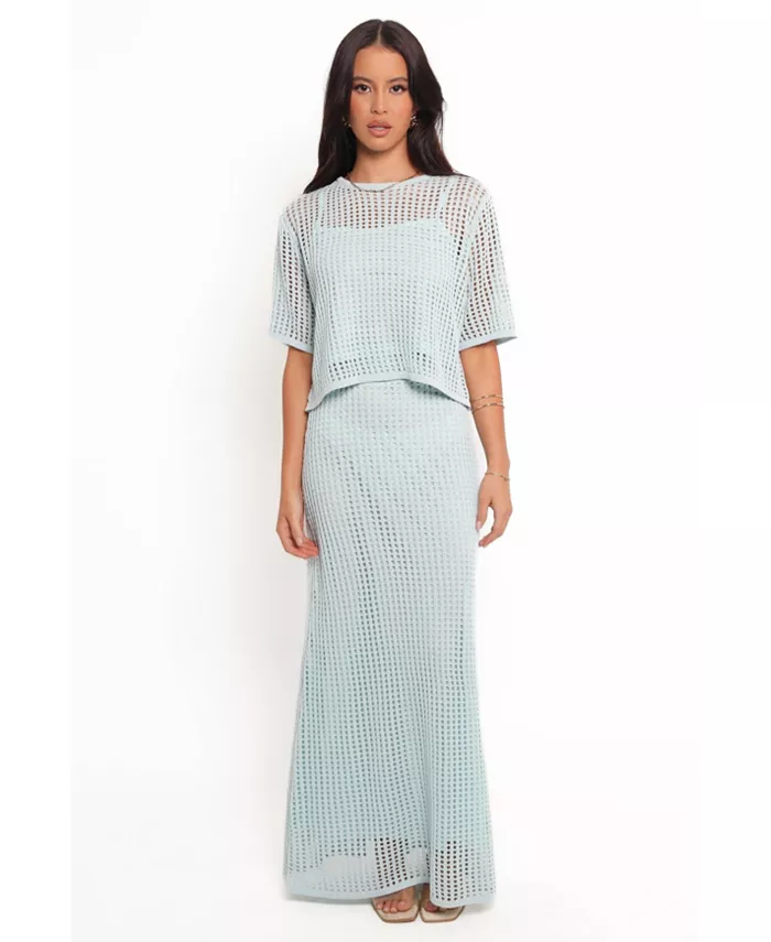 Женский комплект с юбкой Kinnie Knit Petal and Pup, синий
Женский комплект с юбкой Kinnie Knit Petal and Pup, синий