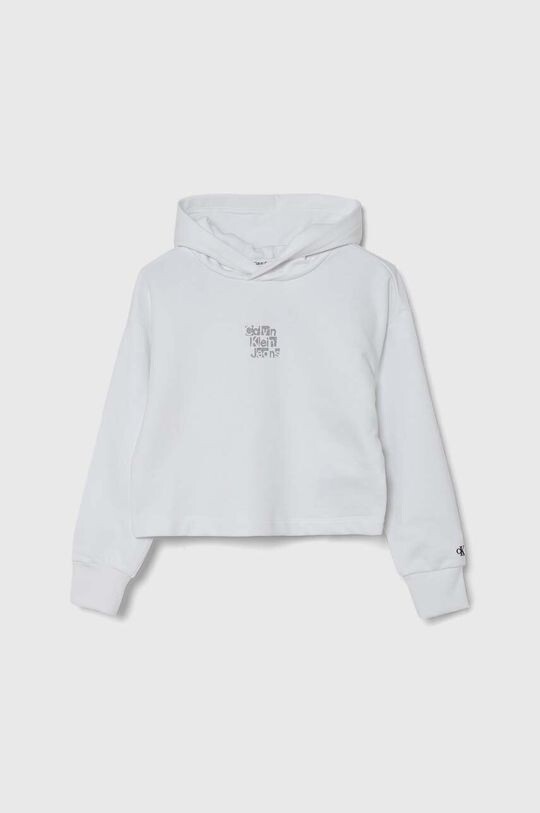 Детская хлопковая толстовка Calvin Klein Jeans, белый 
Детская хлопковая толстовка Calvin Klein Jeans, белый
