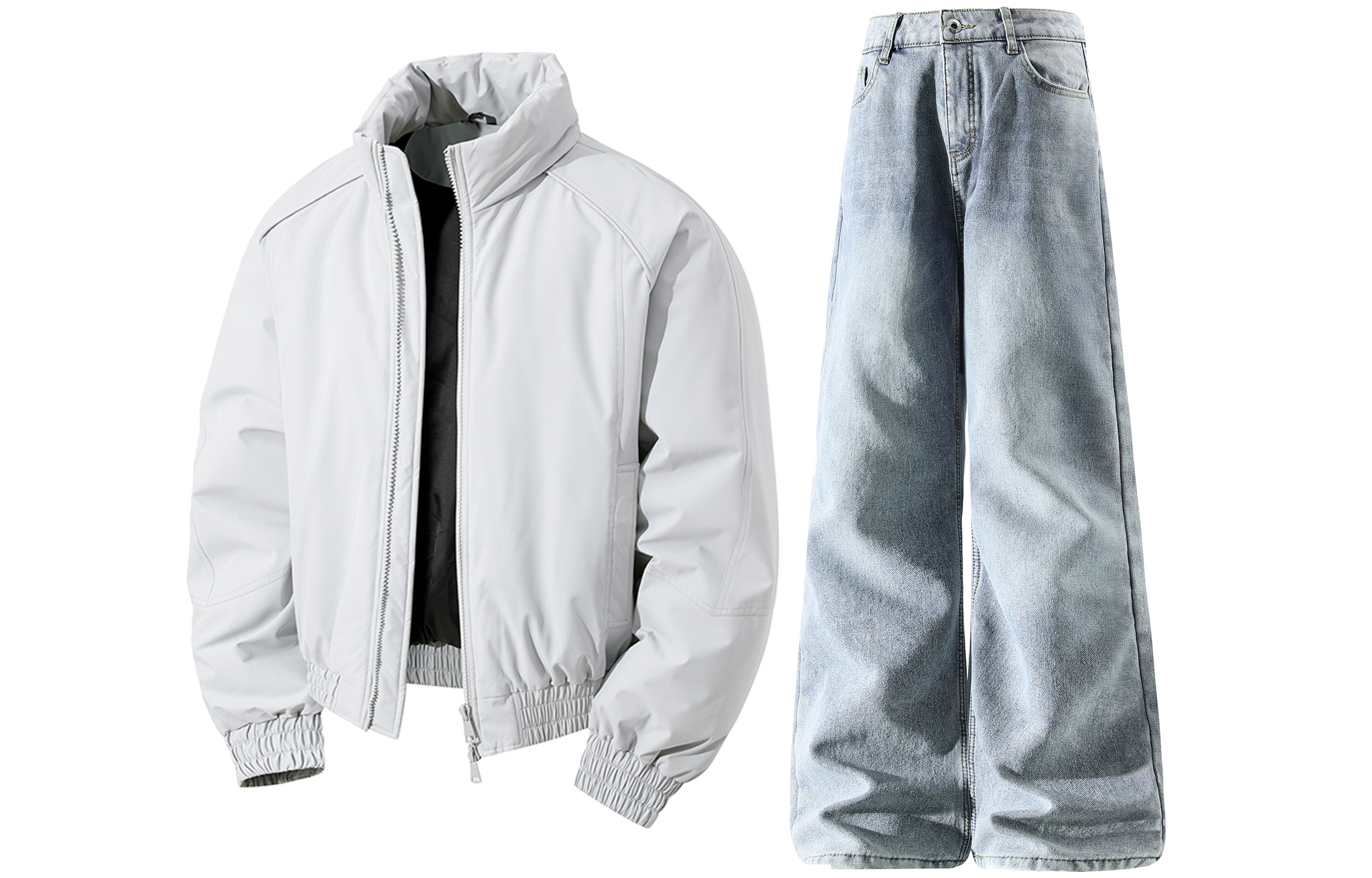 Повседневная спортивная одежда унисекс стойка утепленная и флисовая подкладка X1617, экрю puffer jacket+синий fleece-lined pants
Повседневная спортивная одежда унисекс стойка утепленная и флисовая подкладка X1617, экрю puffer jacket+синий fleece-lined pants