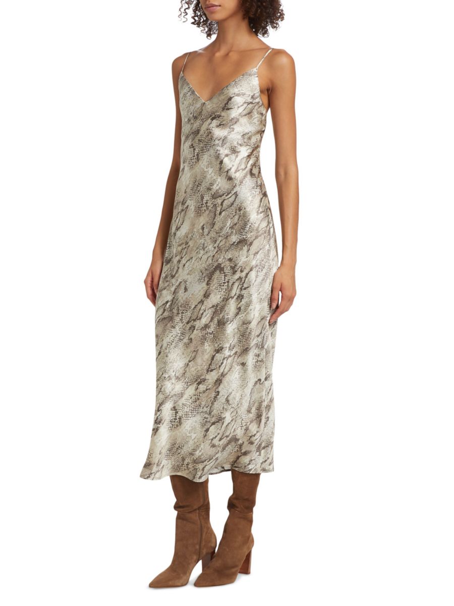 Шелковое платье-миди Seridie L'AGENCE, цвет Grey Snake 
Шелковое платье-миди Seridie L'AGENCE, цвет Grey Snake