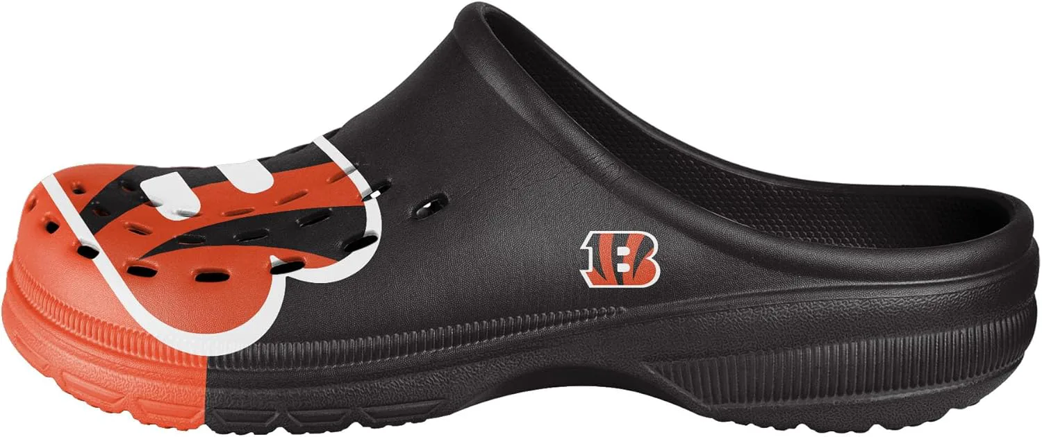 Мужские сабо FOCO NFL с крупным логотипом команды, удобные водонепроницаемые слипоны
Мужские сабо FOCO NFL с крупным логотипом команды, удобные водонепроницаемые слипоны