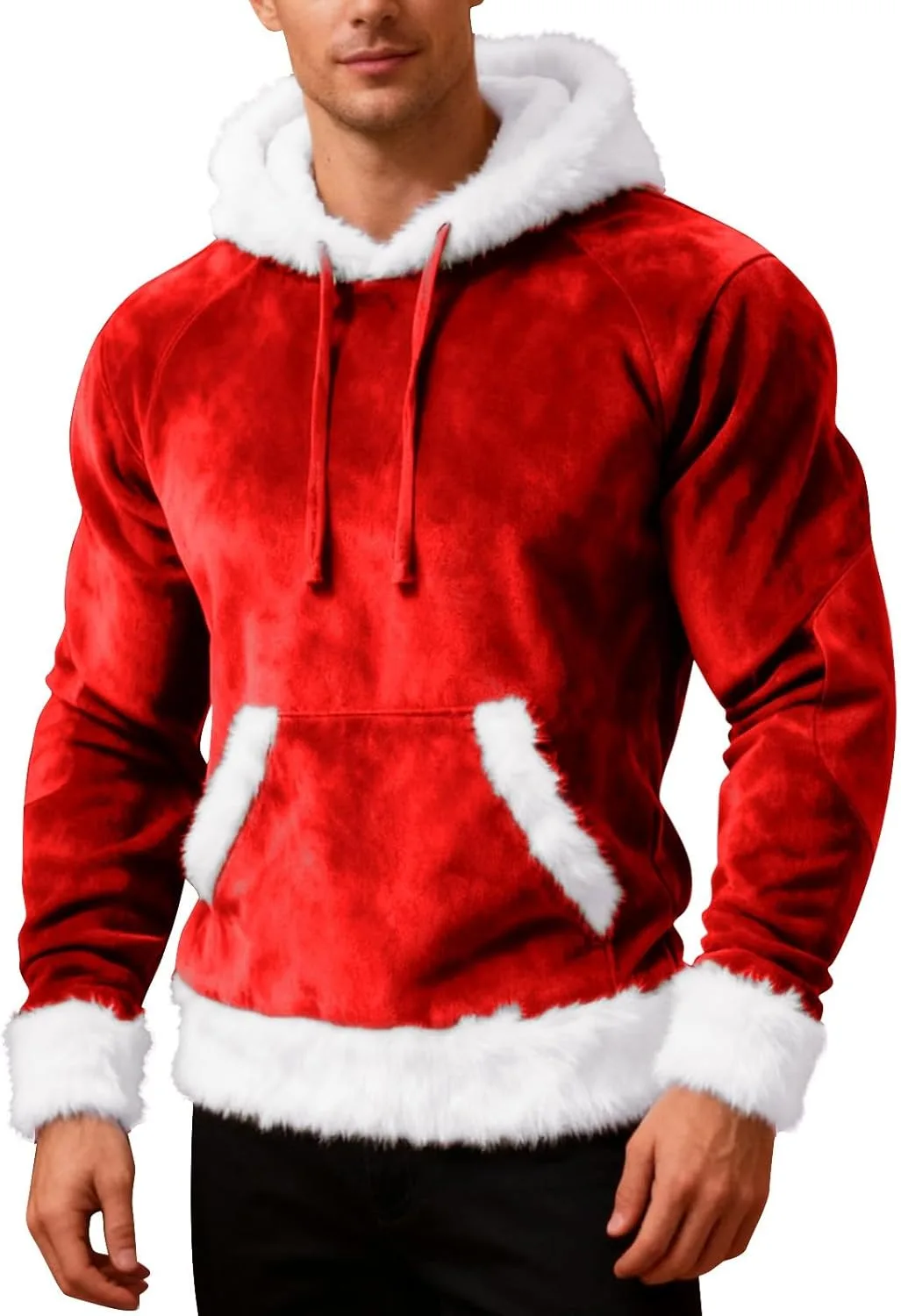 Мужская рождественская толстовка с капюшоном из флиса, цветной блок
Мужская рождественская толстовка с капюшоном из флиса, цветной блок