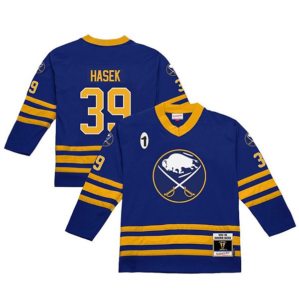Футболка мужская Dominik Hasek Royal Buffalo Sabres 1995-96 Power Play Mitchell & Ness
Футболка мужская Dominik Hasek Royal Buffalo Sabres 1995-96 Power Play Mitchell & Ness