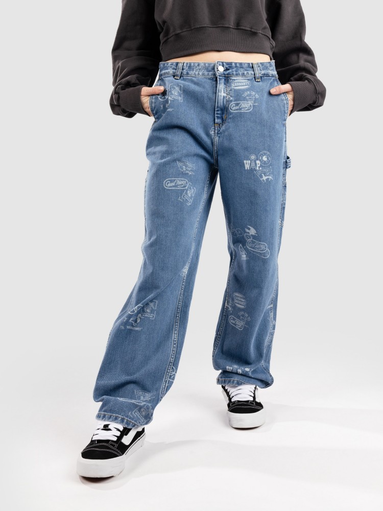 Джинсы Carhartt WIP Stamp Jeans, stamp print/blue
Джинсы Carhartt WIP Stamp Jeans, stamp print/blue