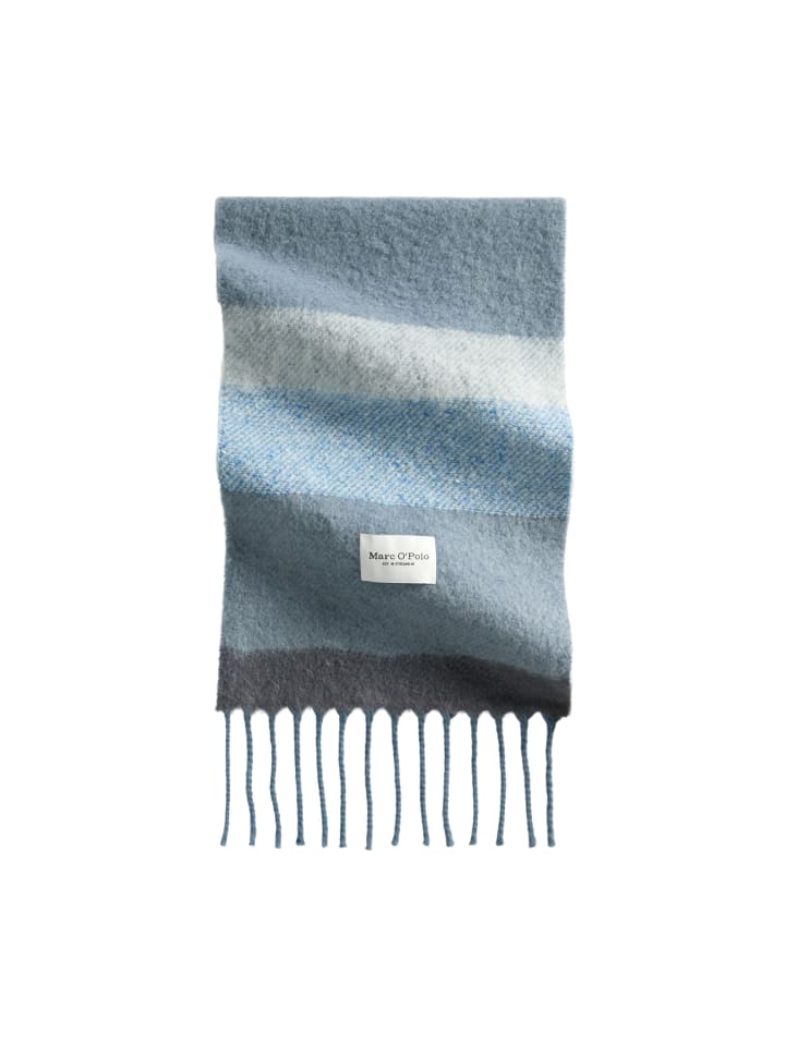 Полосатый шарф средне-синего цвета Marc O'Polo
Полосатый шарф средне-синего цвета Marc O'Polo