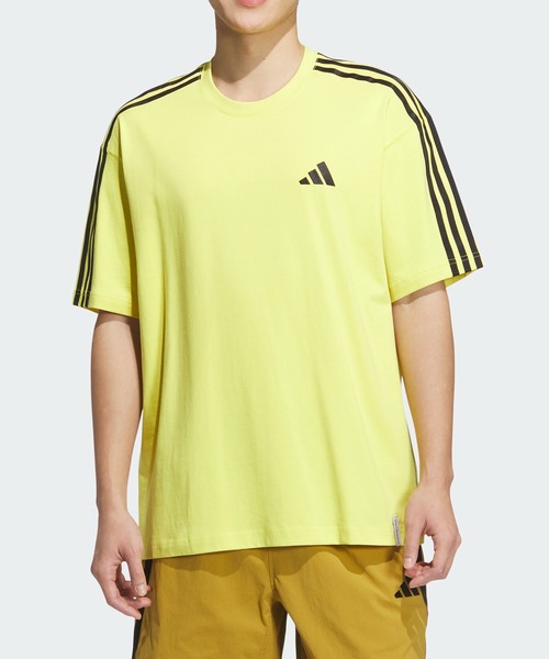 Футболка свободного кроя с коротким рукавом, тремя полосками / adidas, желтый
Футболка свободного кроя с коротким рукавом, тремя полосками / adidas, желтый