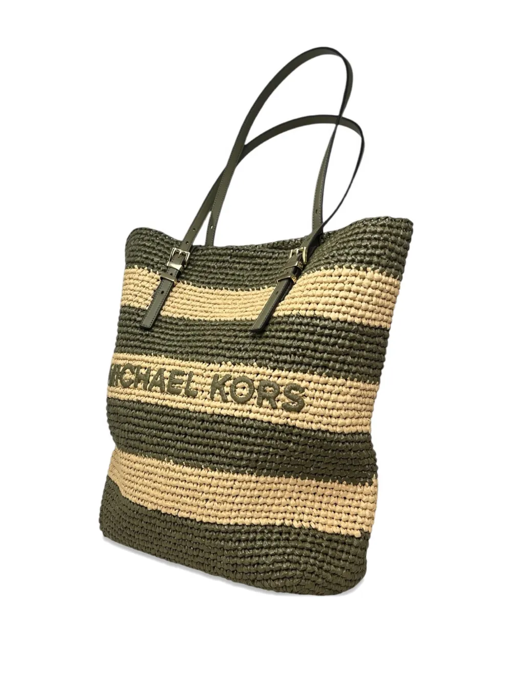 Полосатая сумка-тоут с пряжкой Michael Kors, зеленый
Полосатая сумка-тоут с пряжкой Michael Kors, зеленый