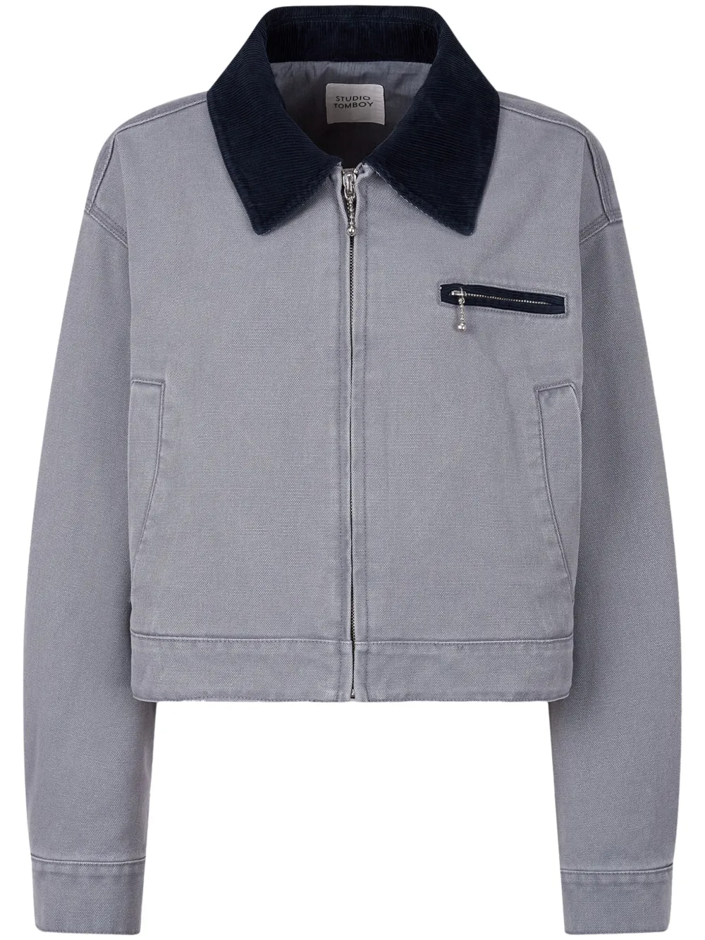 Укороченная куртка с вельветовым воротником STUDIO TOMBOY
Укороченная куртка с вельветовым воротником STUDIO TOMBOY