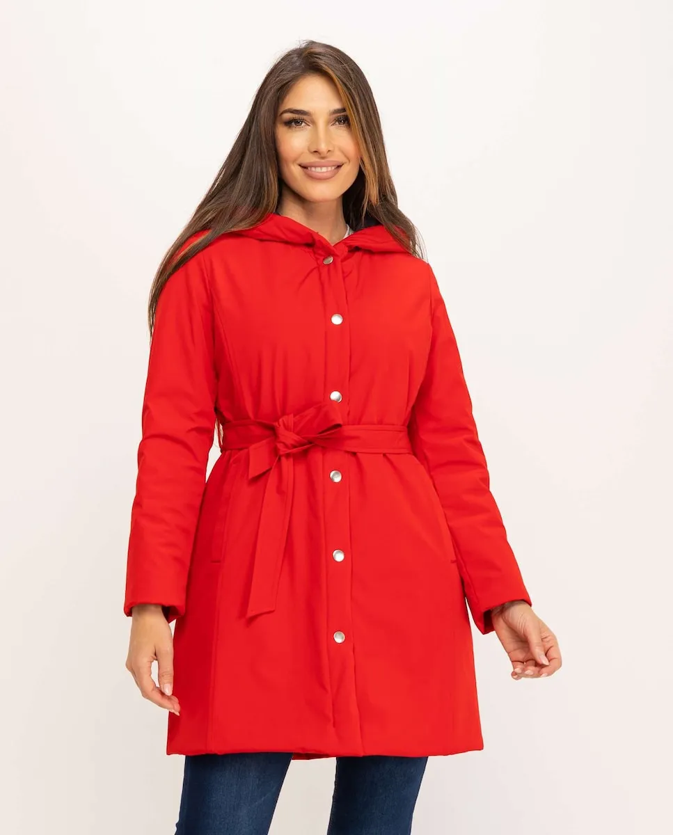 Женский двусторонний плащ с капюшоном Fsh, красный
Женский двусторонний плащ с капюшоном Fsh, красный