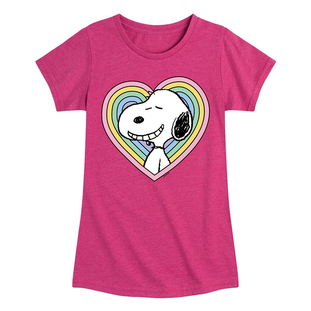 Футболка с рисунком «Арахис» Snoopy Rainbow Heart для девочек 7–16 лет Licensed Character, цвет Heather Fuchsia 
Футболка с рисунком «Арахис» Snoopy Rainbow Heart для девочек 7–16 лет Licensed Character, цвет Heather Fuchsia