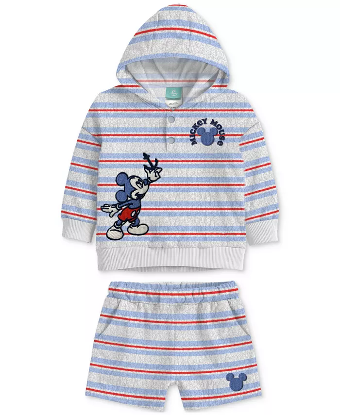 Детский комплект для мальчиков: худи и шорты с полосками Mickey Mouse, 2 предмета Disney, синий
Детский комплект для мальчиков: худи и шорты с полосками Mickey Mouse, 2 предмета Disney, синий