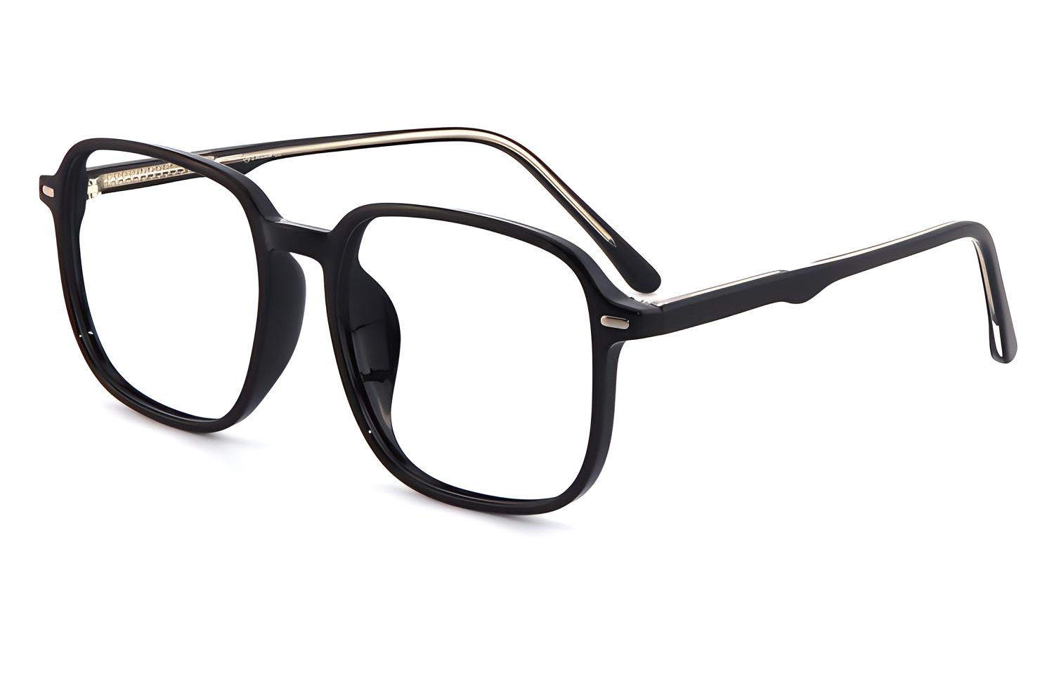 MUZU Пластиковая квадратная оправа для очков TR/Memory унисекс, Black
MUZU Пластиковая квадратная оправа для очков TR/Memory унисекс, Black