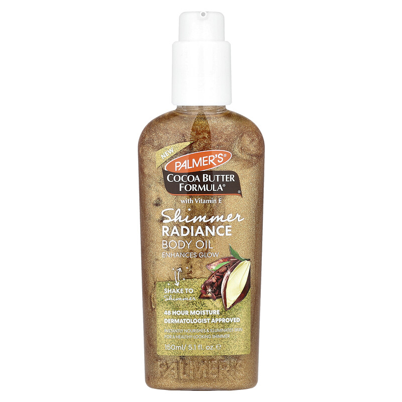 Palmer's, Cocoa Butter Formula с витамином E, масло для тела с мерцающим сиянием, 150 мл (5,1 жидк. унц.)
Palmer's, Cocoa Butter Formula с витамином E, масло для тела с мерцающим сиянием, 150 мл (5,1 жидк. унц.)
