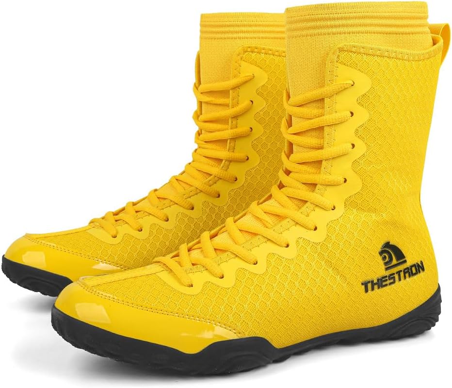 Боксерские кроссовки для мужчин высокие для соревнований, спортивные ботинки для зала, дышащая обувь для боевых и приседательных тренировок Ukuboxbag, желтый
Боксерские кроссовки для мужчин высокие для соревнований, спортивные ботинки для зала, дышащая обувь для боевых и приседательных тренировок Ukuboxbag, желтый