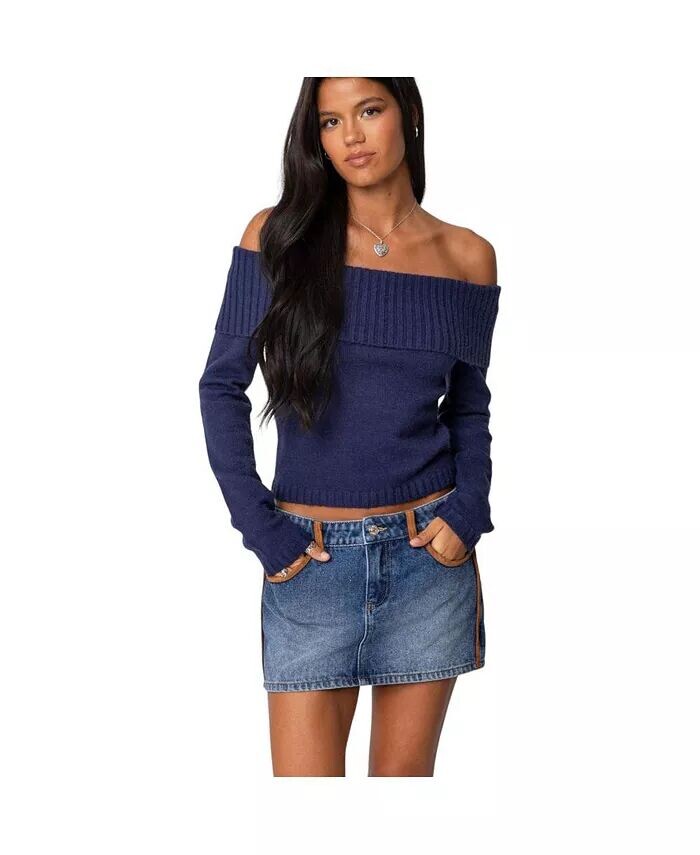 Женский трикотажный топ Tamara Fold Over Edikted, синий
Женский трикотажный топ Tamara Fold Over Edikted, синий