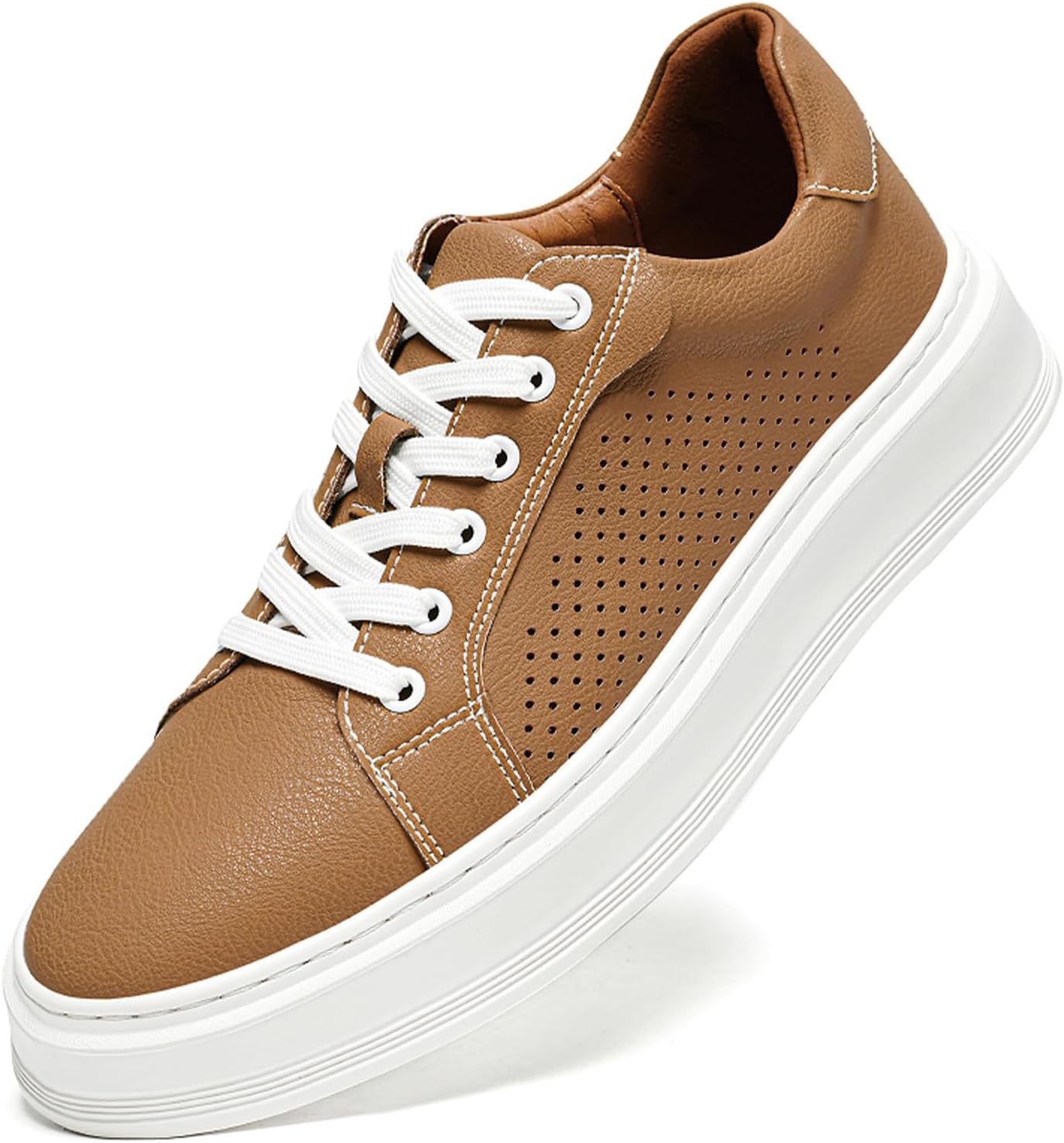 Мужские перфорированные кожаные кроссовки, дышащие, повседневные, низкие, для ходьбы, с шнуровкой, удобные, классические, для путешествий и скейтбординга Dacnakby, хаки
Мужские перфорированные кожаные кроссовки, дышащие, повседневные, низкие, для ходьбы, с шнуровкой, удобные, классические, для путешествий и скейтбординга Dacnakby, хаки