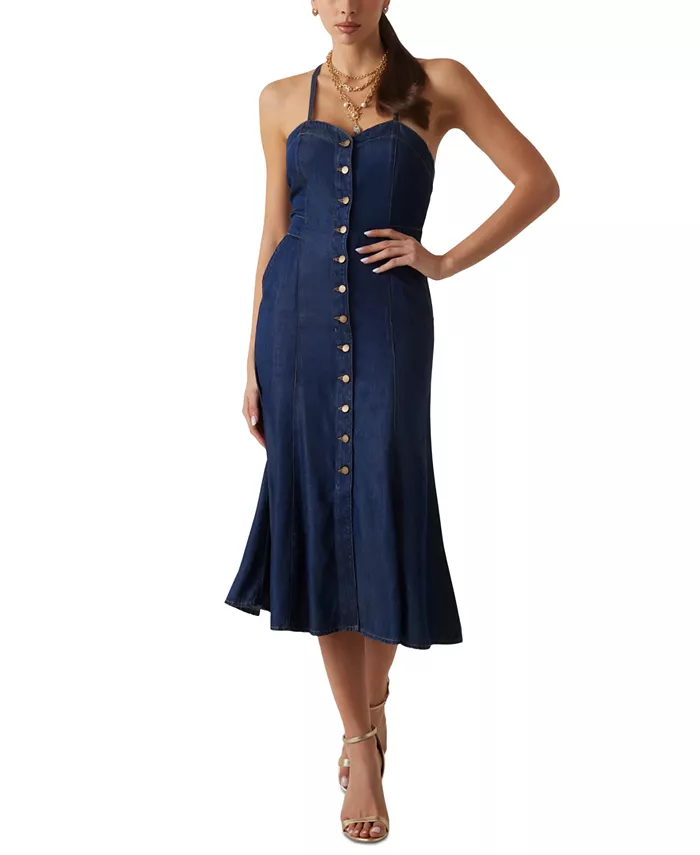 Женское демисезонное платье миди Edna на пуговицах GUESS, синий
Женское демисезонное платье миди Edna на пуговицах GUESS, синий